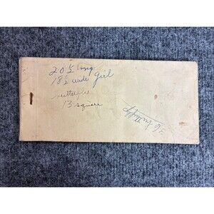 Marx Toys Factory Employee Job Ticket Time Sheet w/Notes Doodles 1960s PA/WV